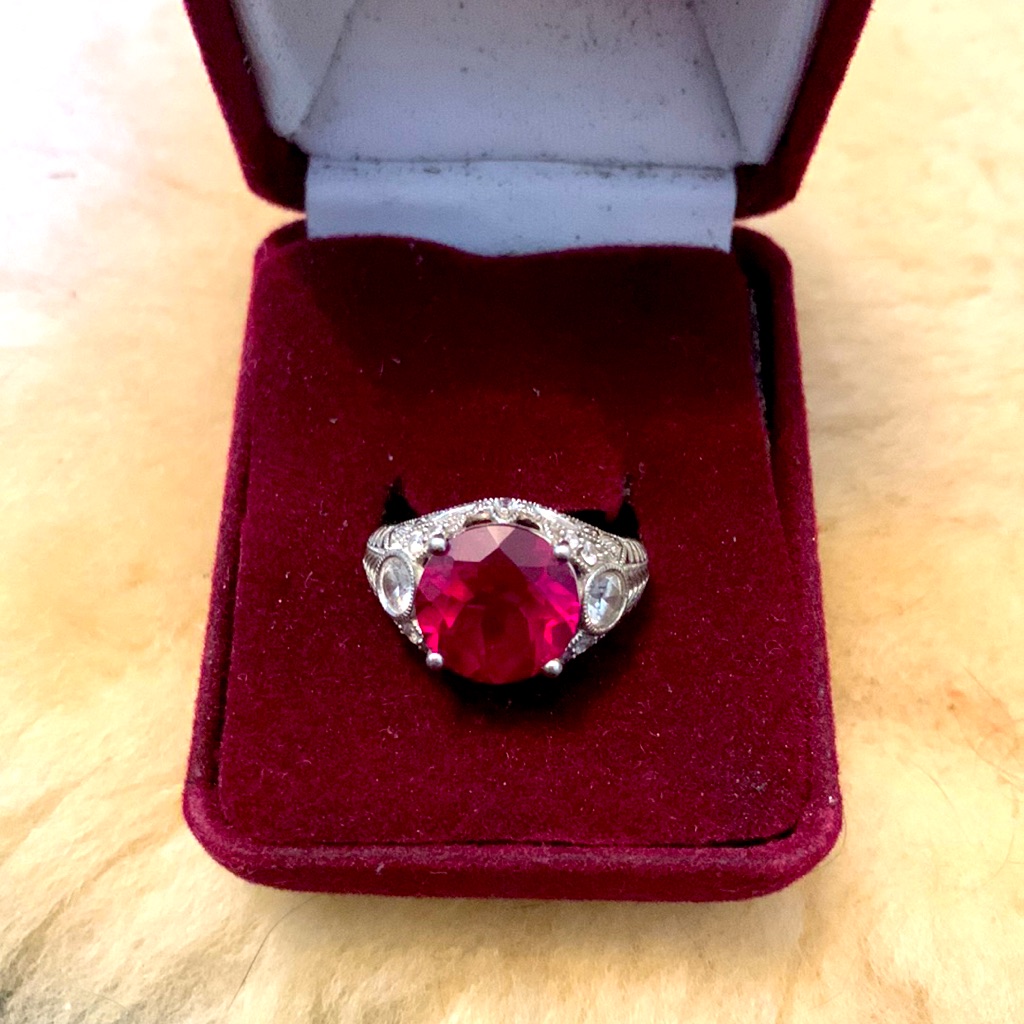 Just Listed- Silver And Ruby Ring